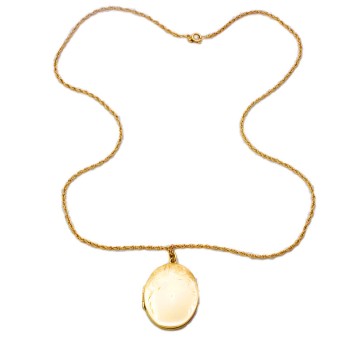 9ct Gold 8g 20 inch Locket with Chain